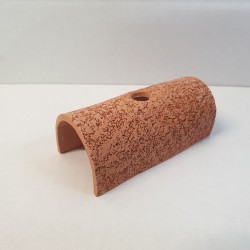 Brick ceramic tunnel with a hole for plants 10x5x4cm